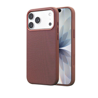 Casing HP Kualitas Mewah Bahan PC Keras dengan Bingkai Kamera Logam Magnetik Kuat dan Kain Tenun untuk iPhone 18 Pro Max 17 Pro 16 15