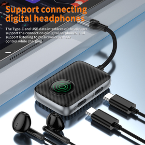 USB C OTGアダプタ<span class=keywords><strong>3</strong></span> in 1高速充電ヘッドフォンジャックスプリッターサポート接続Uディスク/マウス/キーボード - Product Image 5