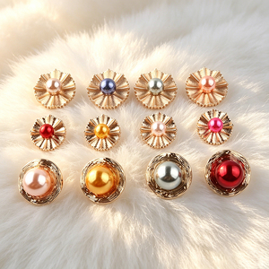 Handmade Decor Round Zinc Alloy <b>Buttons</b> High Polished Gold Plated Custom Embossed Logo Brass Shank Craft <b>Buttons</b> - Product Image 1