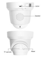 Caméra de surveillance intelligente WiFi V380 avec suivi humanoïde, infrarouge, grand angle jour/nuit, rotation à 180 degrés, CMOS 3MP