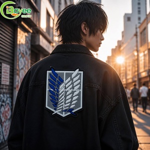 Anime <strong>Attack</strong> <strong>Titan</strong> Investigation Corps Embroidered Patches PVC Wings Horse Hook Loop Fastener Rubber Flower Silicone Patches - Product Image 3