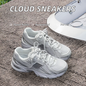 Nueva venta al por mayor Chunky personalizado ligero caminar Zapatos elegantes nube zapatillas <span class=keywords><strong>para</strong></span> hombres mujeres corte zapatillas suaves transpirables - Product Image 2