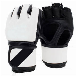 Service OEM, gants de MMA pour hommes, fabrication pakistanaise, meilleur prix, demi-doigts, cuir synthétique, gants de MMA respirants - Product Image 4