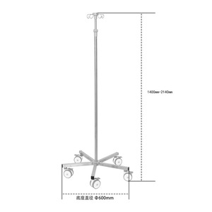 Soporte de Infusión Ajustable Great Cause WYSY620, Soporte IV Móvil de Altura Ajustable para Uso Hospitalario - Product Image 4