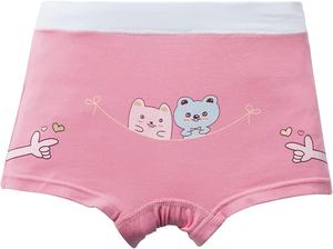 Culottes et boxers pour filles Longai en coton imprimé et élasthanne, doux et antibactériens (lot de 5) 6-10 ans - Product Image 4
