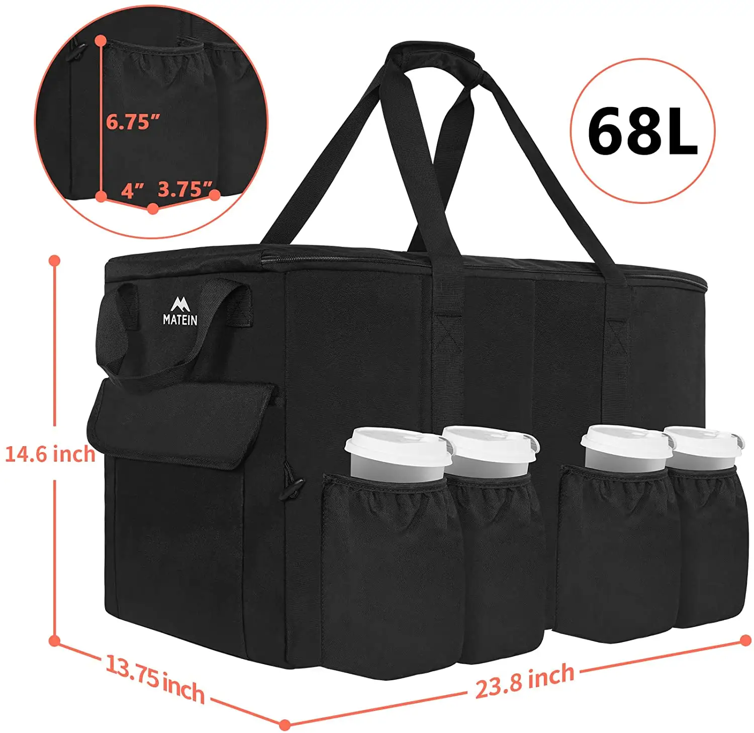 Sac de pique-nique Portable pliable, fourre-tout isotherme pour boîte à déjeuner, sac à main pliable, fourre-tout imperméable pour conservation des aliments, étiquette privée