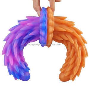 Wholesale Adult Sex Toys Hedgehog <b>Dildo</b> Suction Cup Soft Liquid Silicone Gradient Colors Glowing Dark Feature for Shop Supply - Product Image 3