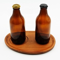 Botol Bir Kaca Amber Dengan Tutup Mahkota Botol Kaca Coklat Kosong untuk Kemasan Minuman Bir