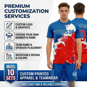 Tenues d'entraînement de football personnalisées pour hommes, 100 % polyester, sublimation intégrale, respirantes, séchage rapide, uniformes de football avec logo - Product Image 1