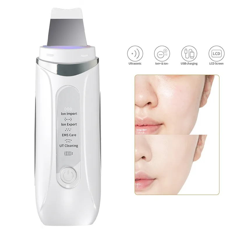 Professionelles tragbares elektrisches Hautwaschmittel Gesichtshaut Spatula Mitesserentferner Maschine Ultraschall-Gesichtshautwaschmittel