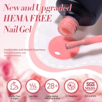 BORN PRETTY PRO Kit de Vernis à Ongles Semi-Permanent Neutres et Transparents 15ml, 36 Couleurs, Sans HEMA, Style Coréen, French Jelly, Nude Rose, Set de Gels