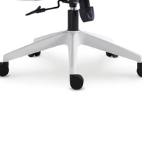 Chaise de bureau ergonomique JOHOOFURNITURE avec cadre blanc, vente en gros, Cadeira De Escritorio pour bureau à domicile, coussin épais confortable