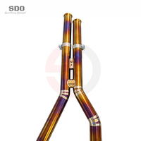 Échappement arrière SDO Burnt Golden Titanium pour Mercedes-Benz AMG E63 E63S W212 5.5T 2012-2016, silencieux à soupape de performance