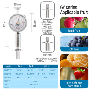 Draagbare Aanwijzer <span class=keywords><strong>Fruit</strong></span> Hardheid Tester <span class=keywords><strong>GY</strong></span>-<span class=keywords><strong>3</strong></span> <span class=keywords><strong>Fruit</strong></span> <span class=keywords><strong>Penetrometer</strong></span> Voor Appels Peren Druiven Sinaasappelen - Product Image 4