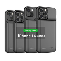 Étui de chargement de batterie et batterie externe pour iPhone 13 Pro/Pro Max avec support d'affichage LED à chargement sans fil 8000 mAh