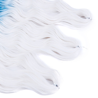 Ariel Crochet Curl Machine Double Weft Futura Synthetic Fiber Hair Extension Soft Curly High Temperature Loose Deep Wave Henan
