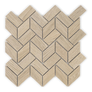 Mosaïque de carreaux rectifiés mats Malmo Light Herringbone 27x30 cm - Product Image 3