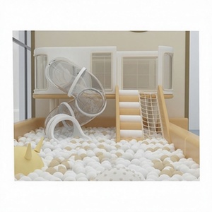 In legno Mini bianco Soft Play <span class=keywords><strong>parco</strong></span> <span class=keywords><strong>giochi</strong></span> per bambini al coperto con scivolo per il noleggio di feste per i bambini <span class=keywords><strong>Area</strong></span> <span class=keywords><strong>giochi</strong></span> per bambini - Product Image 1