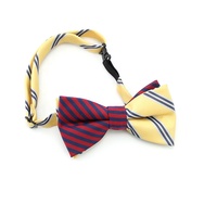 Nœud papillon homme en polyester tissé, rayé, personnalisé, double, ajustable, pré-noué, assortiment de styles, vente en gros Chine
