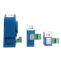 Transmetteur de courant alternatif à effet Hall 50A 100A 500A 1500A Entrée 4-20ma 0-5V 0-10V Sortie DC24V Transducteur de courant continu en boucle fermée
