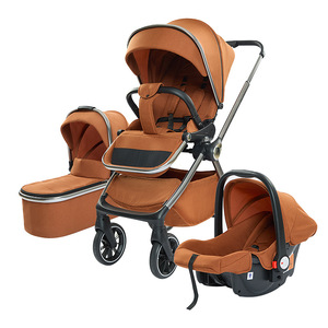 High View Baby Stroller Reversible Lightweight <b>Foldable</b> For Newborns And Toddlers 25kg Capacity Metal Frame Four Wheeled <b>Cart</b> - Product Image 3