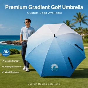 Parapluie de golf extra large 68 pouces, double toit ventilé, coupe-vent, imperméable, pour parcours de golf, terrasse extérieure, usage commercial - Product Image 3