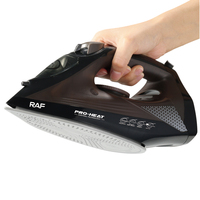 Fer à vapeur électrique RAF 1600W avec semelle en céramique, appareil de pressage de vêtements avec fonction vapeur verticale et thermostat réglable