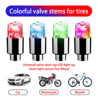 2 luces universales de alta precisión para el buje de la rueda del coche, luces decorativas para conducción nocturna, luz para la tapa de la válvula de la rueda de coche o motocicleta
