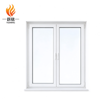 Fenêtre coulissante en PVC double vitrage trempé, ventilation directe usine pour balcon intérieur/extérieur