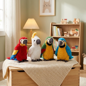Juguete de Peluche de Loro Realista de Moda, Pájaro de Peluche de Algodón PP, Decoración para Sofá y Habitación, Venta al por Mayor - Product Image 2