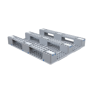 Palé de plástico industrial blanco JOIN, Palé de plástico de cubierta plana apilable de carga pesada de 1200x1000mm - Product Image 5