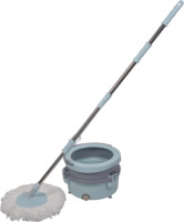 Ensemble de nettoyage magique 360 Tornado Mini serpillière avec seau, manche télescopique en acier, panier en plastique, conception de serpillière rotative, emballage original