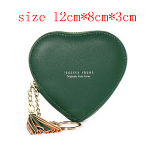 Hình trái tim PU da đồng xu Pouch với Keychain tình yêu trái tim đồng xu ví phụ nữ cô gái Kid Wallet Bag Pouch móc khóa với tua món quà - Product Image 2