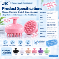Shampooing brosse Silicone cheveux cuir chevelu épurateur exfoliant pour les pellicules tête cuir chevelu masseur pour la croissance des cheveux humide sec cuir chevelu brosse