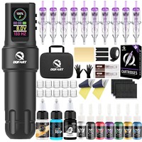 Kit de machine à tatouer CNC sans fil DQFART avec écran couleur et entraînement direct – Ensemble de tatouage best-seller transfrontalier