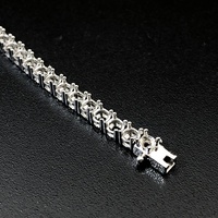 Usine Personnalisé 3mm De Tennis Chaîne De Montage Paramètres S925 Argent 9k 10k 14k 18k Or Moissanite Labl Diamant Chaîne De Tennis Bracelet