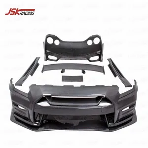 2017 VER NISMO Phong Cách Nửa Thân Bằng Sợi CARBON Cản Trước Cho 2008-2016 NISSAN GTR R35 CBA DBA