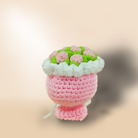 Mini fini Crochet à main Rose bricolage cadeau créatif pour la Saint-Valentin cadeaux de remise des diplômes créatifs fleurs artificielles originales