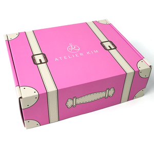 กล่องกระดาษแข็งพิมพ์ลาย OEM สีชมพูสำหรับบรรจุภัณฑ์น้ำหอมและเกมกระดาน - Product Image 1