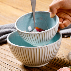 Service de table en céramique bleue personnalisable, style terre cuite, assiettes classiques européennes en relief, bols, assiettes, tasses - Product Image 6