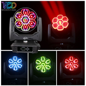 WEDOSTAGE 7X60W RGBW LED Luz de Cabeza Móvil con Zoom y Efecto Ojo de Buey 540/270 X/Y 10000 Lúmenes Control DMX512 para DJ, <span class=keywords><strong>Discoteca</strong></span>, Fiesta, Club Nocturno - Product Image 5