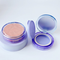Boîte d'emballage cosmétique pour fond de teint coussin d'air bleu BB/CC, miroir, impression personnalisable, capacité 15g, matériau plastique KAIJIN