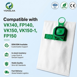 Sacchetti per aspirapolvere elettrici riutilizzabili personalizzati SuzhouYJ per Vor-werk <span class=keywords><strong>Folletto</strong></span> Kobold VK140/FP140 VK150/VK150-1FP150 per uso domestico - Product Image 1