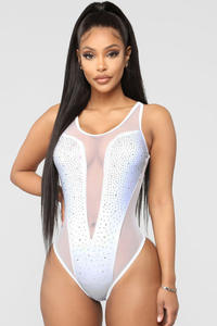 Bañador Sexy de una pieza para mujer, traje de baño con diamantes de imitación, traje de baño brasileño de cristal, ropa de playa, lencería Sparke - Product Image 5
