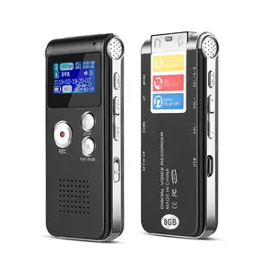 Rechargeable HD Noise Cancelling Audio Recorder MP3 Player Voice Control Digital Voice Recorder for Meetings/Class