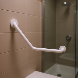 Poignée de sécurité inclinée à 45° 30x30 cm pour bidets - Product Image 3