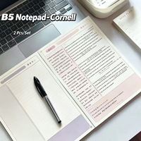 Nouveau bloc-notes Cornell Style B5 ML, coloré, simple et esthétique, cahier à feuilles détachables pour étudiants, carnet de notes, bloc de croquis