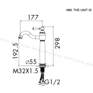 Phong Cách Châu Âu Titan Vàng Brass Chiều Rộng Cao Lưu Vực Vòi Nước, Khách Sạn Nhà Cổ Nóng Và Lạnh Dài Lưu Vực Mixer - Product Image 6