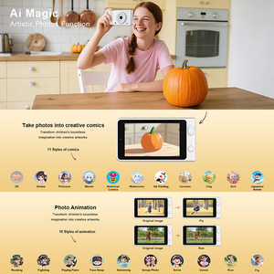 Cámara inteligente de aprendizaje AI para niños con Sensor CMOS Proyección MP3 10x-20x Zoom óptico Mini HD Pantalla de protección ocular Tech Idea de regalo - Product Image 4