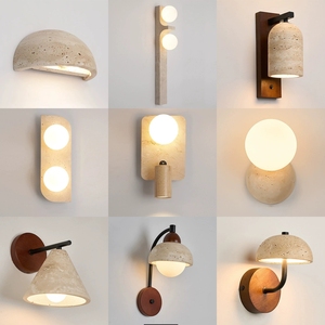 Lámpara de Pared LED de Travertino Amarillo Estilo Retro Moderno de Zhongshan, Pequeña Lámpara Decorativa Cálida para Exteriores, Cafés, Hoteles y Pasillos - Product Image 1